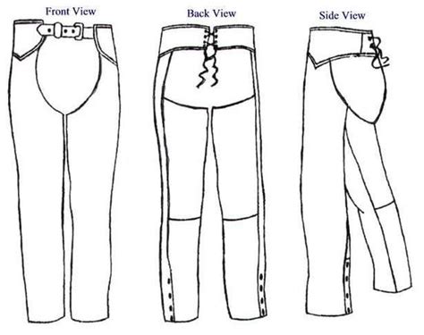 straight leg chaps pattern.